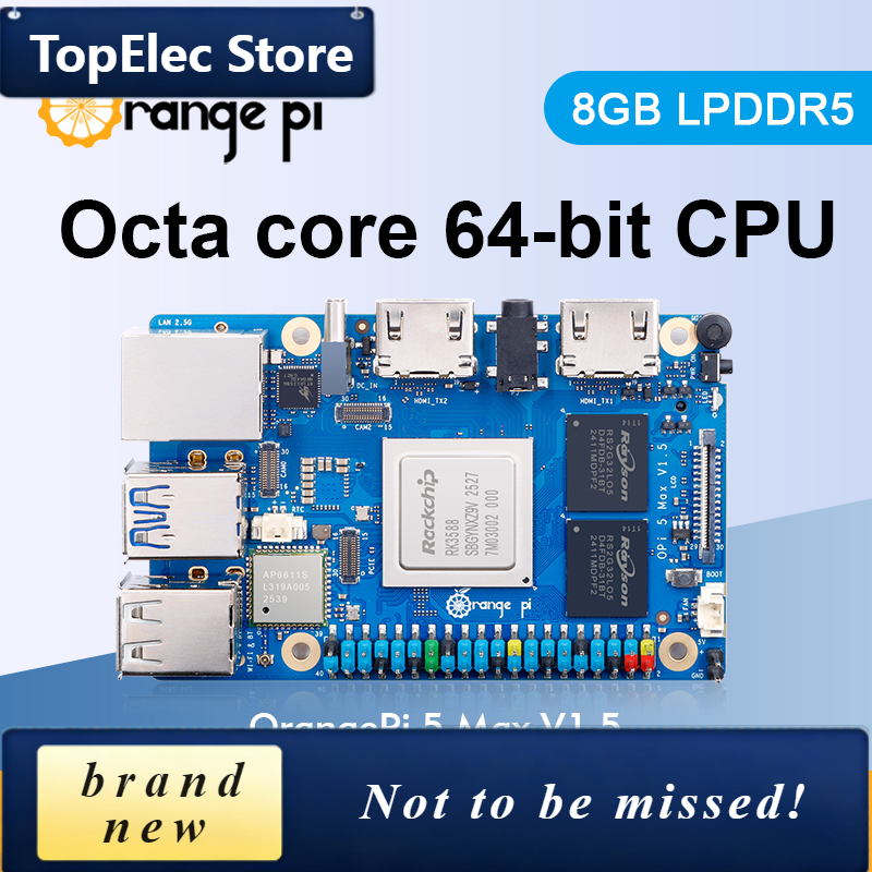 TopElec Orange Pi 5 Max 8GB V1 - Orange Pi 5 Max Rk3588 บทวิจารณ์และราคา